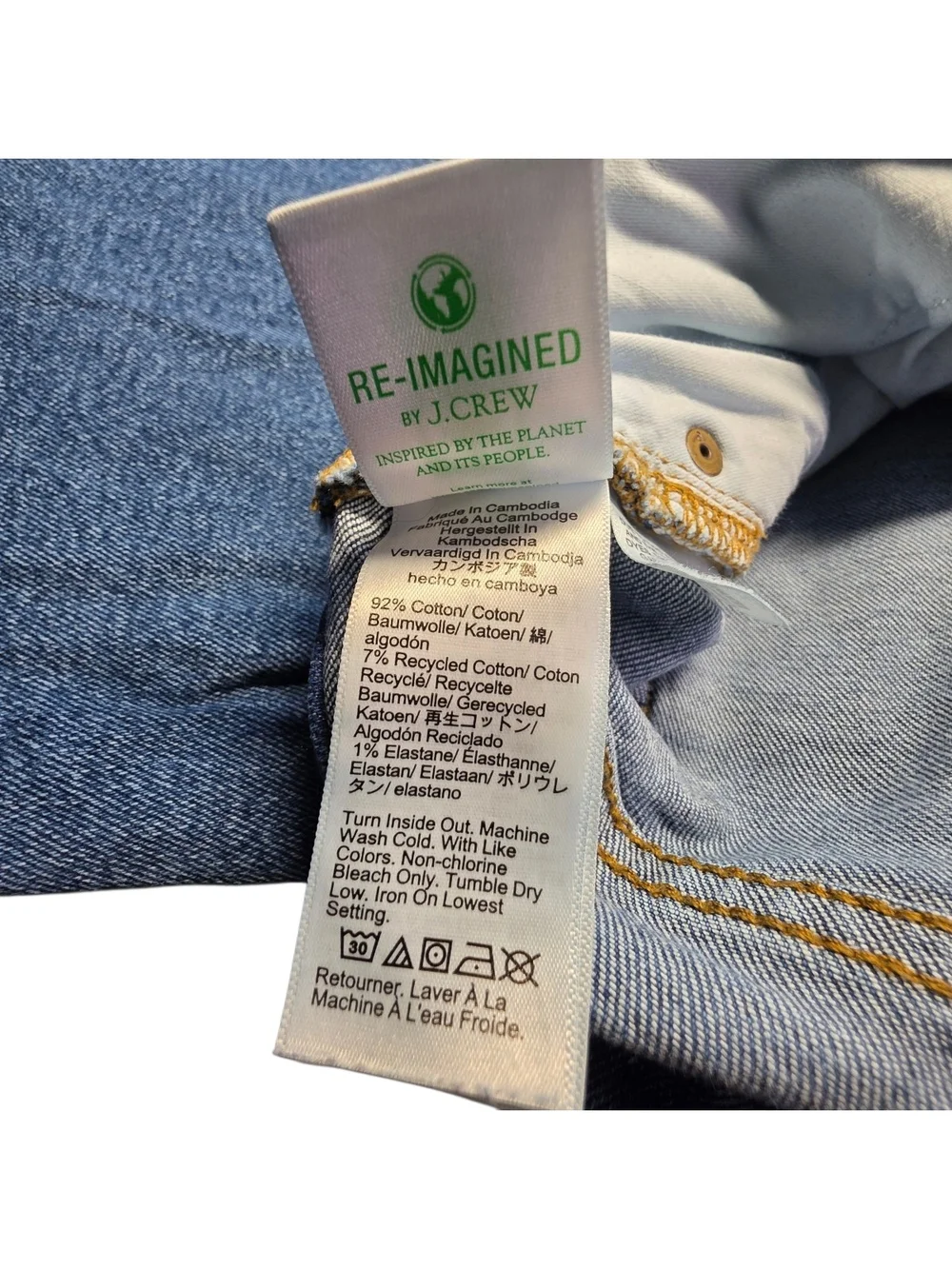 J.Crew Factory Flare Crop Jeans Button Fly Medium Wash Size Womens 31